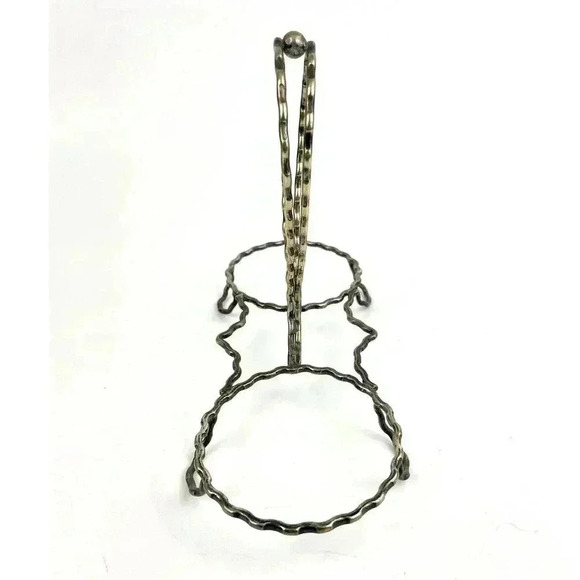 VTG Silver Kitchen Caddy Condiments 2 Slot Metal Home Accents - Picture 7 of 9